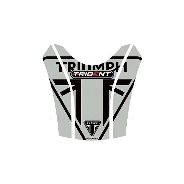 モトグラフィックス｜MOTOGRAFIX タンクパッド シルバー/ブラック TRIUMPH Trident660（21-） MT-TT048SK