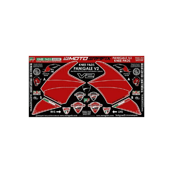 モトグラフィックス｜MOTOGRAFIX ボディパッド KNEE DUCATI Panigale 955 V2（21-） MT-KD019RR
