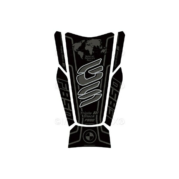 モトグラフィックス｜MOTOGRAFIX タンクパッド ブラック/グレー/シルバー BMW F850GS Adventure（22-）..