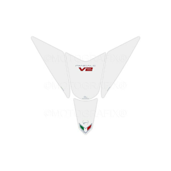 モトグラフィックス｜MOTOGRAFIX タンクパッド ホワイト/レッド DUCATI Panigale 955 V2（21-） MT-TD029W
