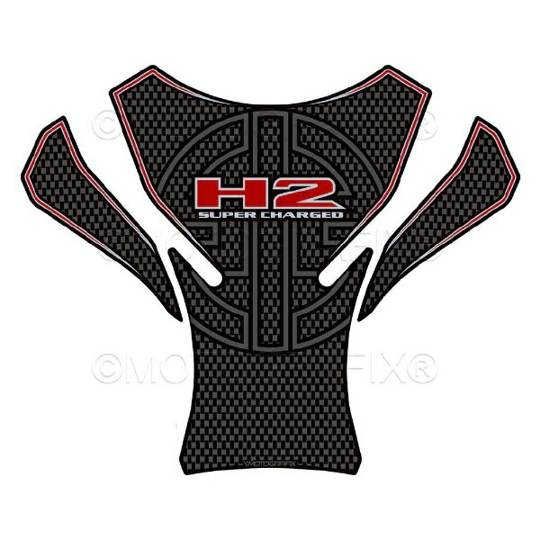 モトグラフィックス｜MOTOGRAFIX タンクパッド カーボン/レッド/シルバー H2/H2R（15-22） MT-TK028CR