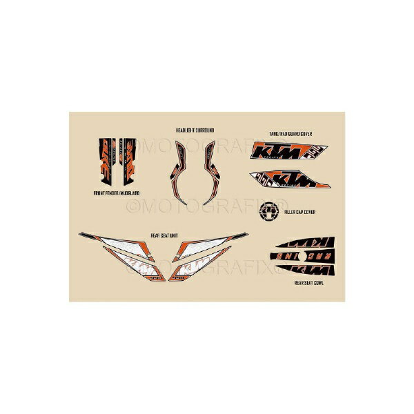 モトグラフィックス｜MOTOGRAFIX Full Paint Protection SystemKTM Super Duke990（07-13） MT-KTM9901O