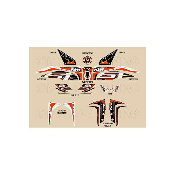 モトグラフィックス｜MOTOGRAFIX Full Paint Protection SystemKTM Super Duke1290GT（19-21） MT-KTM1290GT1KO