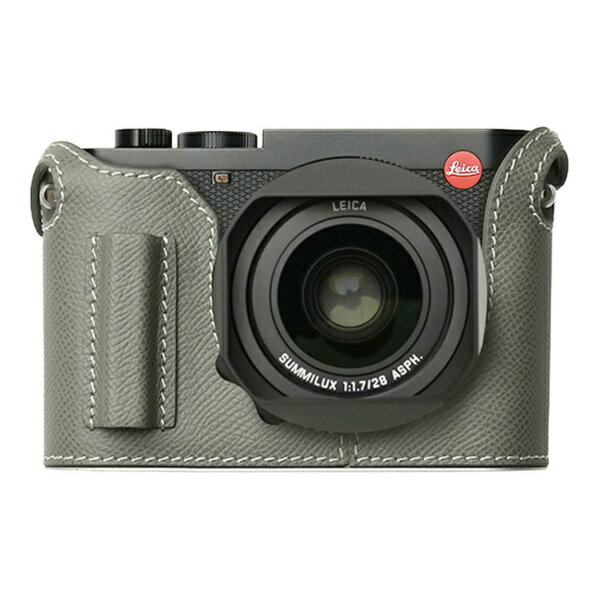 Mr.Stone｜ミスターストーン Mr.Stone LEICA Q3用 本革ケース グリップ付 クラシック ナイトサファリ/ホワイトステッチ