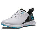 フットジョイ|FootJoy ジュニア ゴルフシューズ JR フューエル レース ホワイト×ブラック 45042 [23.0cm /幅:Medium(EE相当)...