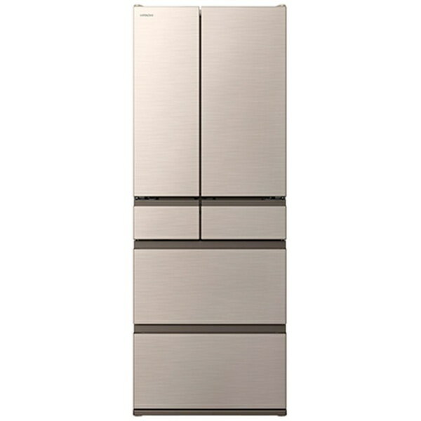 買替えで10000pt進呈(1/7まで) 【無料延長保証】 日立｜HITACHI 冷蔵庫 HWCタイプ ライトゴールド R-HWC62X-N [幅68.5cm /617L /6ドア /観音開きタイプ /2025年]【無料基本設置料】のサムネイル