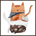 ユーパワー|YOU POWER アート額 ベッキー ソーンズ「プレイフル キャット2」