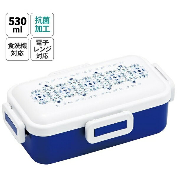 Skater｜スケーター 抗菌ふわっと弁当箱530ml　天平文様（夢幻）濃青 PFLB6AG