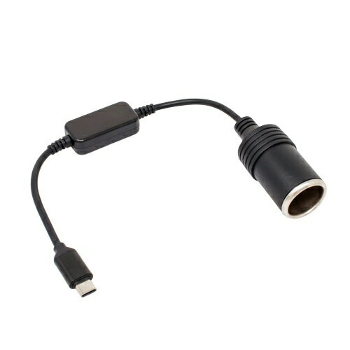 ainex｜アイネックス USB-C - DC電源変換ケーブル 約20cm [アクセサリーソケット用] ブラック CDC-CL12V