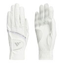 【エントリーで最大全額ポイント還元|7/18迄】 アディダス|adidas レディース ゴルフグローブ ライト & コンフォート ペアグローブ ホワイト×グレー...