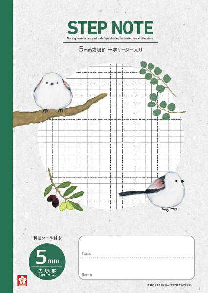 ・サイズ：セミB5判　・方眼5ミリ 十字リーダー入り　・科目シール付き