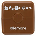 シヤチハタ|Shachihata ローラー型スタンプ allemore nototo roller(アレモア ノトトローラー) 花と鳥(インキ色:ブラウン) PEL-RB1/H