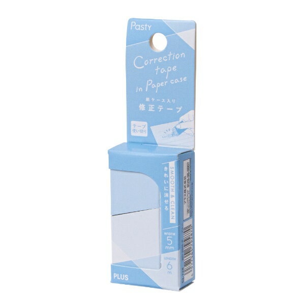 PLUS｜プラス 紙ケース入り 修正テープ [5mm×6m/使い切り] Pasty(パスティ) ブルー WH-2005-P