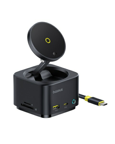 Baseus｜ベースアス ワイヤレス充電器［USB-C オス→メス カードスロットx2 / HDMI / USB-Ax2 / USB-Cx2］USB PD対応 100W ドッキングステーション コズミックブラック B0007290012100 [USB Power Delivery対応]