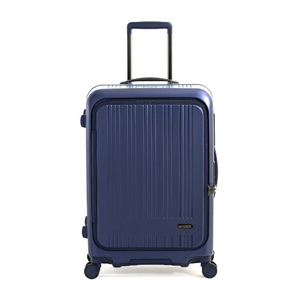 A.L.I｜アジア・ラゲージ スーツケース ジッパータイプ 宿泊目安： 4～6日間 65L 横開きフロントオープン 前輪ストッパー 内装抗菌・防臭加工 鉄紺 MX-8011RV-24