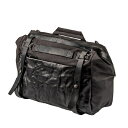 WOTANCRAFT|ヴォータンクラフト ライダーシリーズ BDB19 ライトニングライダー ナイロン×レザースリングバッグ 12L ブラック