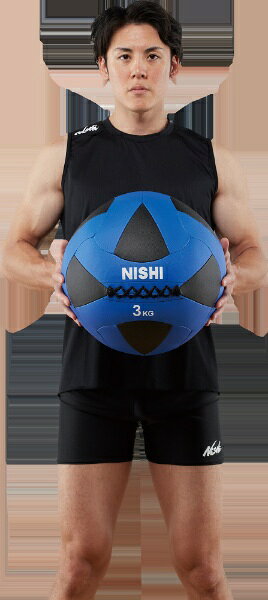 楽天ビック(ビックカメラ×楽天)のニシ・スポーツ｜NISHI メガソフトメディシンボール 6kg ブルー 3833A848｜アングル3