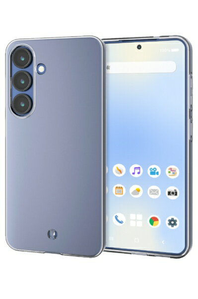 ELECOM | ELECOM Galaxy S25 SC-51F Case, Soft Cover, Shock Absorption, Slim Design, Camera Lens Protection, Wireless Charging Compatible, Strap Hole, Extreme Design, Clear, PM-G251UCTCR