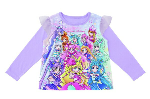 BANDAI｜バンダイ 光る！2TOPSニットパジャマ プリキュアオールスターズ ラベンダー