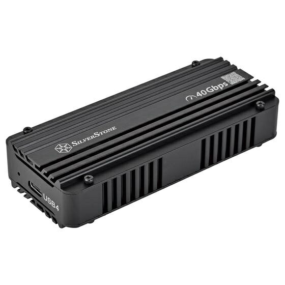 SilverStone｜シルバーストーン SSDケース USB-C接続 MS12-40G ブラック SST-MS12B-40G [M.2対応 /NVMe /1台] biccamera-15055942 楽天ビック(ビックカメラ×楽天) パッケージ画像