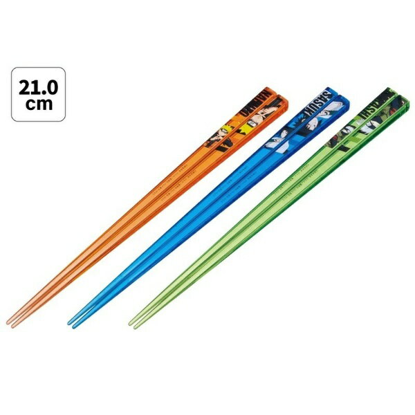 Skater｜スケーター アクリル箸 21cm 3Pセット NARUTO AAC45T