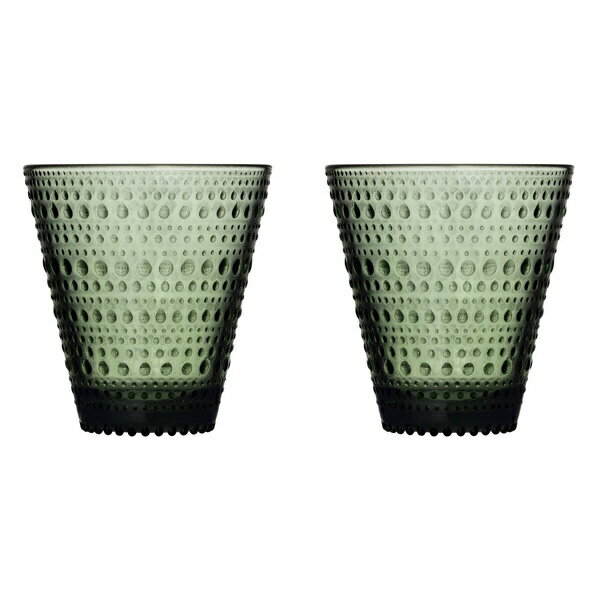 iittala｜イッタラ カステヘルミ タンブラー グラス コップ 約300ml ペアセット （2個入り） パイングリーン [正規品]