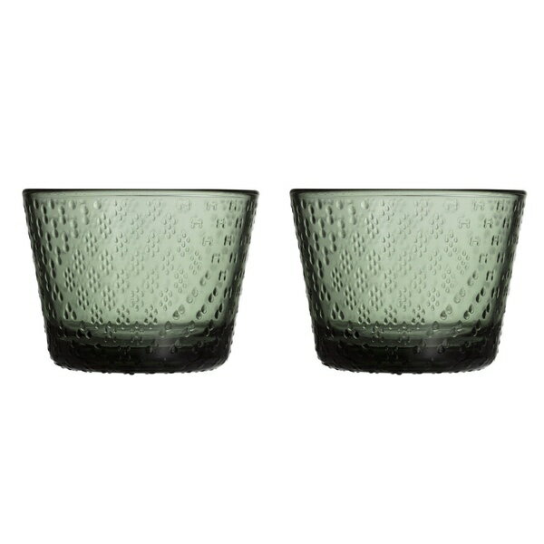 iittala｜イッタラ ツンドラ タンブラー グラス コップ 約160ml ペアセット （2個入り） パイングリーン [正規品]
