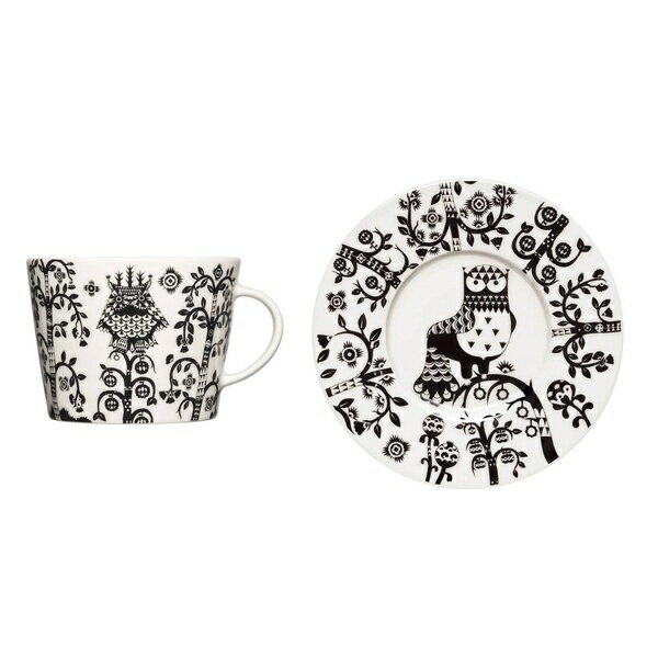 iittala｜イッタラ タイカ ティーカップ＆ソーサー 約300ml ブラック [正規品]