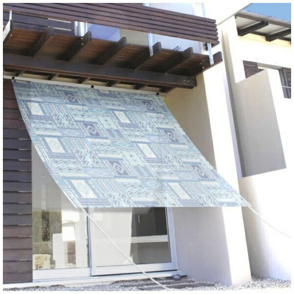 明和グラビア｜MEIWA GRAVURE 日よけ 光が入るオーニング パッチワークキリム 180×180cm 日よけ名人 UVカット 透過 遮熱 暑さ対策