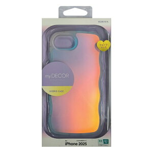【エントリーで最大10万ポイント|4/21 9:59迄】 ラスタバナナ|RastaBanana iPhone 16e MY.DECOR ハイブリッドケース TPU×PC - wave - ホログラム クリア
