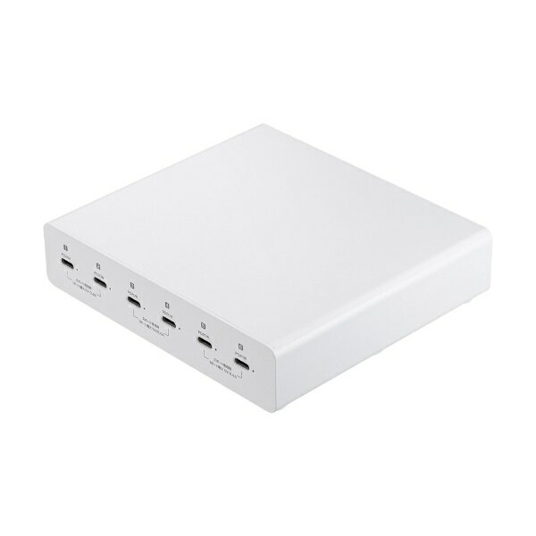 【エントリーで最大全額ポイント還元｜5/6まで】 サンワサプライ｜SANWA SUPPLY AC-USB充電器 タブレットPC スマホ対応 72W(20W) 6ポート：USB-C /USB Power Delivery対応 ACA-PD98