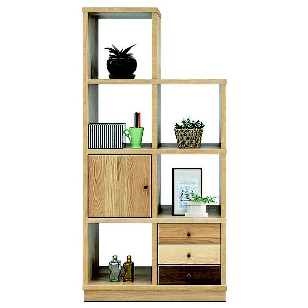 カグクロ｜KAGUKURO ステップシェルフ アルル（W740×D380×H1510mm） ナチュラル【キャンセル・返品不可】
