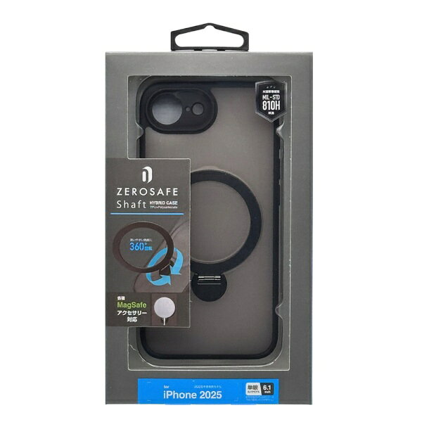 ラスタバナナ｜RastaBanana iPhone 16 ZEROSAFE Circle Magsafe対応 360°回転スタンドケース フロストブラック 8541IP461ZSFCBK