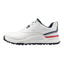 mizuno|ミズノ ゴルフシューズ ハザードエナジー HAZARD ENERZY オフホワイト×ネイビー×レッド 51GQ2502 [メンズ /27.5cm ...