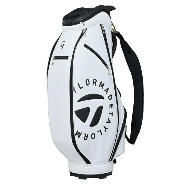 テーラーメイドゴルフ｜Taylor Made Golf サークルロゴ キャディバッグ White UN747 [9.5型 /47インチ対応 /4分割 /3.2kg]