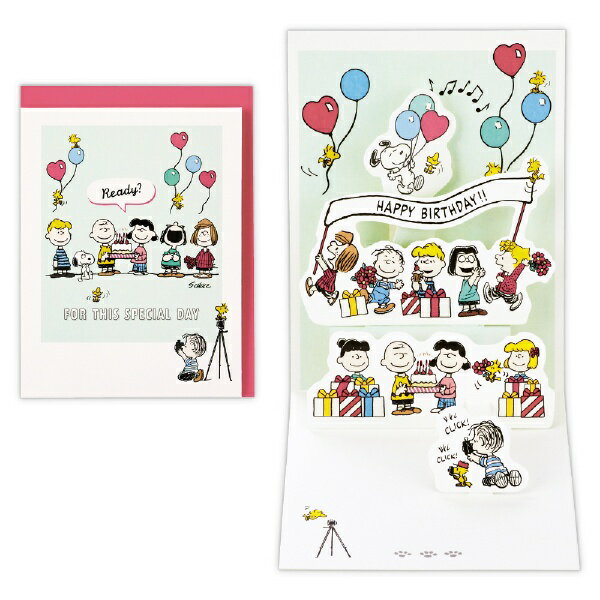 ニホンホールマーク｜Hallmark 誕生日カード 立体 スヌーピー バースデーフォト EAR-830-151 【代金引..