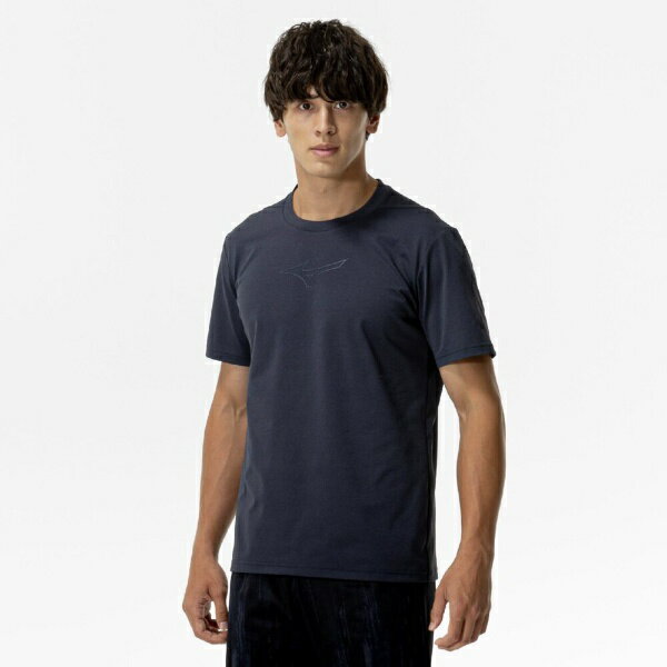mizuno｜ミズノ メンズ ソフトドライTシャツ ダークネイビー 32MAC026 [メンズ /Lサイズ]【返品交換不可】