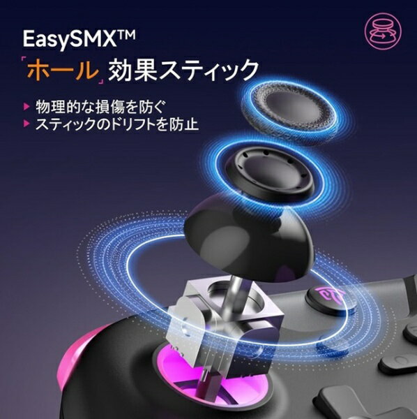 EasySMX ゲームパッド [無線：Bluetooth・USB-C / 有線：USB-A] X05(Switch対応) ブラック 3