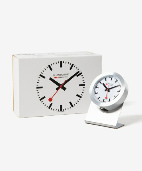 【エントリーで最大全額ポイント還元｜1/5まで】 MONDAINE｜モンディーン 置き時計 マグネット クロック 5cm ホワイト A660.30318.81SBB [アナログ]