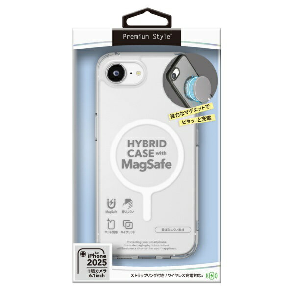 PGA｜ピージーエー iPhone 17e/16e MagSafe対応 ハイブリッドケース Premium Style クリア PG-25KMH07CL