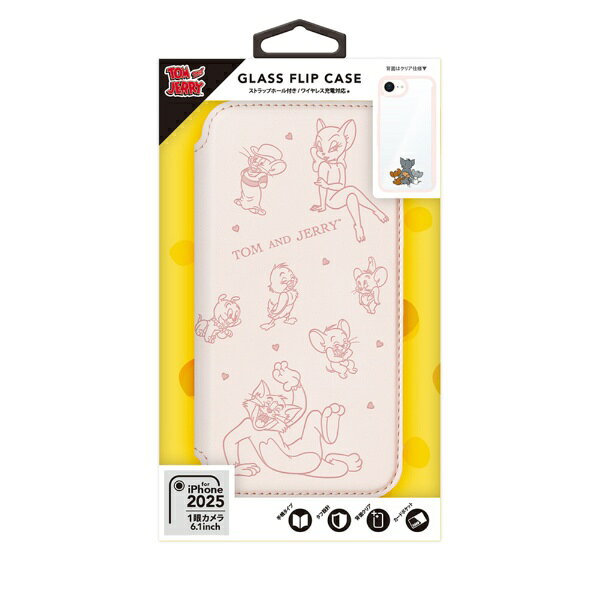 Rakuten - PGA｜ピージーエー iPhone 17e/16e ガラスフリップケース Premium Style トムとジェリー/B PG-W25KGF02TAJ