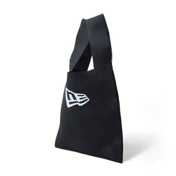 NEW ERA｜ニューエラ ニットトートバッグ フラッグロゴ ブラック 14322905 [(約)高さ290 × 幅265mm]