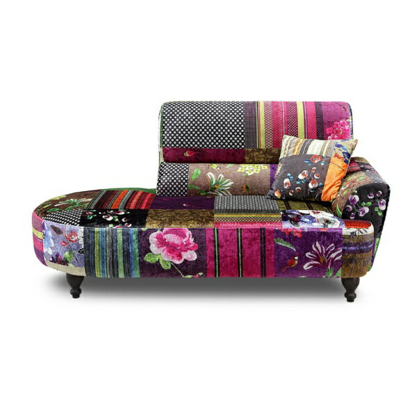 【エントリーで最大2万ポイント当たる｜1/20まで】 関家具｜SEKI FURNITURE 2人掛けソファ ルイスA 幅164cm ファブリック パッチワーク 167206