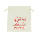 サンスター文具|sun-star 【限定】PEANUTS AMERICAN TASTE 11 パフプリント巾着 アイボリー S2335611