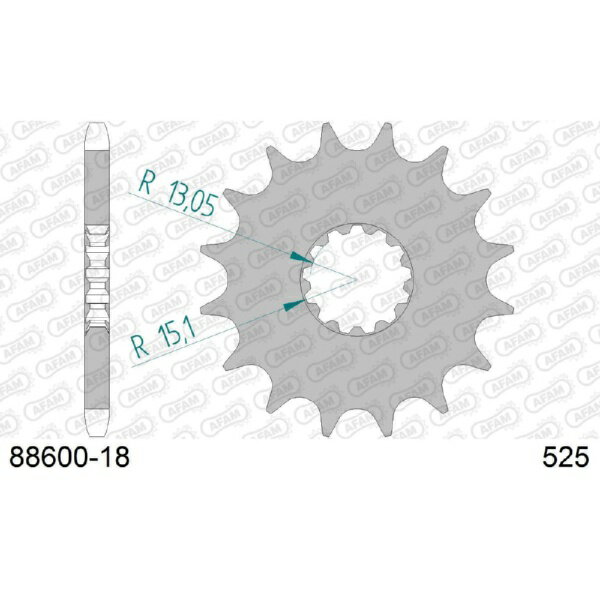 アファム｜AFAM フロントスプロケット 525-18 750 Bonneville 800Bonneville T100 900 Bonneville T100 88600-18