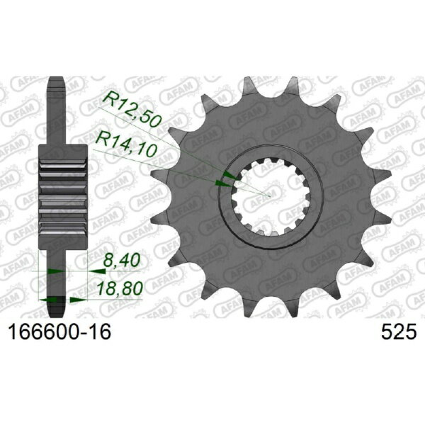 Afam - アファム｜AFAM フロントスプロケット 525-16 F800GS 06-18/F700GS 11-18/F650GS 06-12 166600-16
