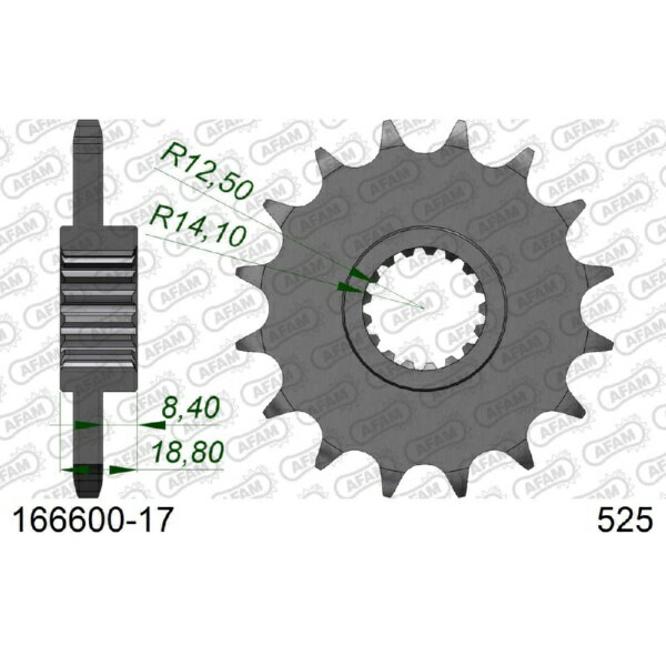 拉桿 - アファム｜AFAM フロントスプロケット 525-17 F800GS 06-18/F700GS 11-18/F650GS 06-12 166600-17