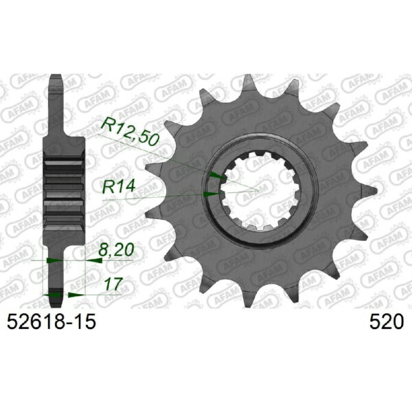 Afam - アファム｜AFAM フロントスプロケット 520-15 899 Panigale 14-15 959 Panigale 16-19 52618-15