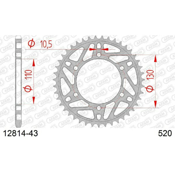 ���ե����AFAM �ꥢ���ץ����å� 520-43 GSX-R1000 K9-L5 12814-43