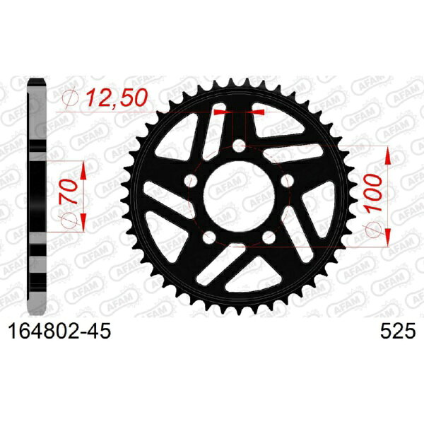 アファム｜AFAM リアスプロケット 525-45 S1000RR 14-18用 ※純正オプション鍛造ホ...
